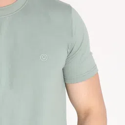 chkokko Men Top & Pyjama Set Light Green Solid image 4