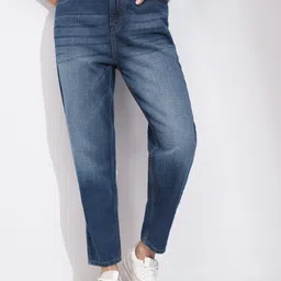 tokyo talkies Women Relaxed Fit Mid Rise Blue Jeans-picture-26