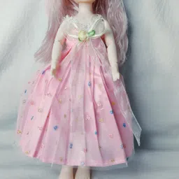 uppal enterprises Barbie Fashion Doll with Straight Blonde Hair Wearing Removable Dress-picture-42