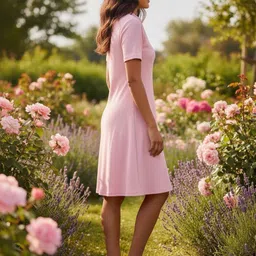 dandapat enterprise Women Drop Waist Pink Knee Length Dress image 3