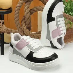 The Roadster Lifestyle Co. Women White & Purple Colourblocked Comfort Insole Sneakers-picture-40