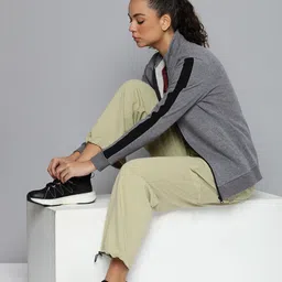 HRX by Hrithik Roshan Women Grey Melange Sweatshirt image 4