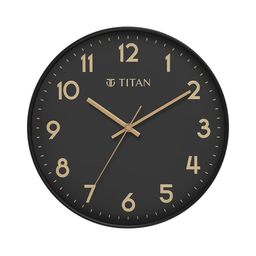 Titan Black & Gold-Toned Contemporary AnalogueRound Shaped Wall Clock-picture-25