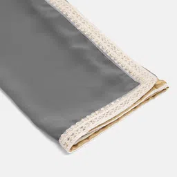 Ethnovog Girls Grey  White Embroidered Thread Work Made to Measure Lehenga  Blouse With Dupatta image 5