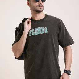 DILLINGER Men Typography Printed Round Neck Cotton Oversized T-shirt-picture-20