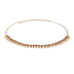 Peora Gold Plated Kundan Studded Waist Chain Saree Accessories-picture-12
