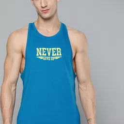 HRX By Hrithik Roshan Training Men Blue Blast Bio-Wash Brand Carrier Tshirts-picture-22