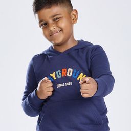 Domyos By Decathlon Boys Typography Printed Embroidered Hooded Neck Sweatshirts-picture-32