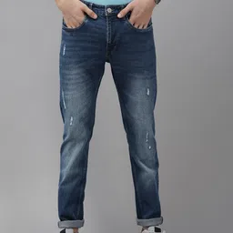 u.s. polo assn. denim co. U S Polo Assn Denim Co Men Blue Skinny Fit Mildly Distressed Heavy Fade Stretchable Jeans-picture-19