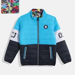 Monte Carlo Boys Camouflage & Colourblocked Reversible Padded Jacket image 1