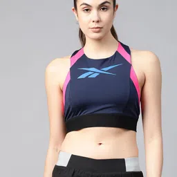 Reebok Women Blue Workout Lightly Padded Training Bra GL2761-picture-18