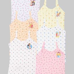 carelove CAREPLUS Girls Pack Of 6 Assorted Cartoon Characters Printed Pure Cotton Camisoles-picture-57