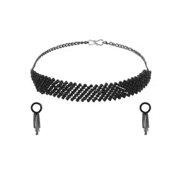 ASMITTA JEWELLERY Set Of 2 Gold-Plated Stone-Studded & Beaded Jewellery Set image 3