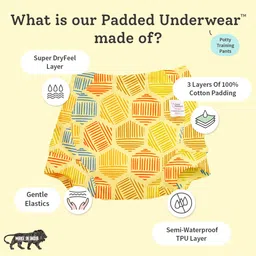 SuperBottoms Set Of 3 Super DryFeel Layer Pure Cotton Padded Potty Training Underwears image 4