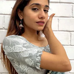 Bindigasm's Advi Floral Self Design Beads And Stones Jacquard & Lycra Saree Blouse-picture-28