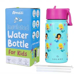 Solara Stainless Steel Vacuum Insulated Water Bottle, Mermaid- 450ML-picture-21