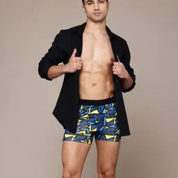 DISPENSER Men Abstract Printed Ultrasoft Stretchable Waistband Trunk image 4