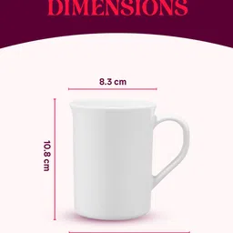 Larah by BOROSIL White & Black 2 Pieces Ethnic Motifs Printed Glossy Mugs 350 ml image 3