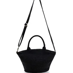 BohoGirl Floral Embellished Butterfly Structured Cotton Handheld Bag image 2