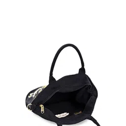 BohoGirl Floral Embellished Butterfly Structured Cotton Handheld Bag image 4