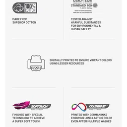 DDecor Vega Collection White Printed Cotton 144 TC Queen Bedsheet Set 1.91m x 2.54m image 3