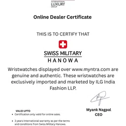 SWISS MILITARY HANOWA Men Textured Dial & Automatic Swiss Made Watch SMWGL0002103 image 4