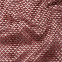 House of Pataudi Maroon & Silver Woven Design Zari Silk Blend Saree image 4