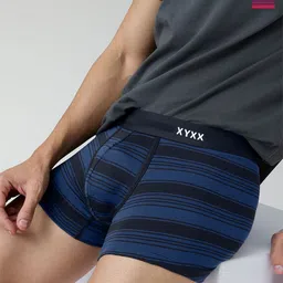 XYXX Men Striped Pack of 2 Streax Intellieaze Super Combed Cotton Trunk XYTRNK2PCKN582 image 1