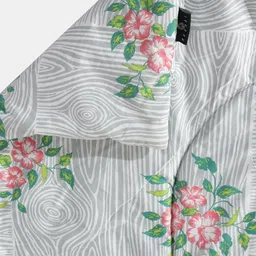 Arrabi Grey & Green Floral Mild Winter 550 GSM Double Bed Comforter with 2 Pillow Covers image 5