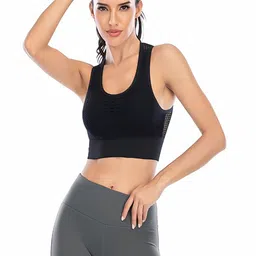 Bella Voste Full Coverage Removable Padding Rapid-Dry Workout Bra- All Day Comfort image 4