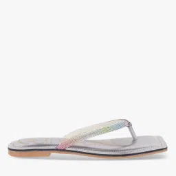 catwalk Women Embellished Thong-Strap Flip-Flops image 1