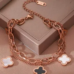 designs & you Rose-Gold Plated Link Bracelet image 1