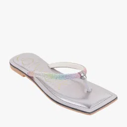 catwalk Women Embellished Thong-Strap Flip-Flops image 2