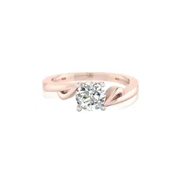 iski uski Rose Gold Dahlia Solitaire Ring image 2
