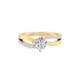 iski uski Yellow Gold Snowdrop Solitaire Ring image 2