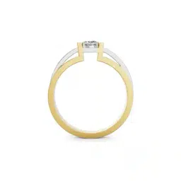 emori Men Yellow Gold Classic Solitaire Lab Grown Diamond-Studded Band Ring image 2