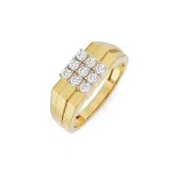 emori Women Yellow Gold Arthur Lab Grown Diamond-Studded Ring image 2