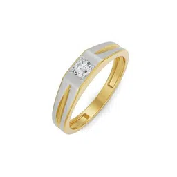 emori Men Yellow Gold Lab Grown Diamond-Studded Ring image 2