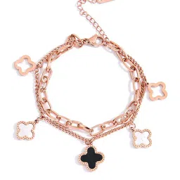 designs & you Rose-Gold Plated Link Bracelet image 3
