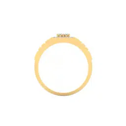 iski uski Jagman Yellow Gold Diamond-Studded Band Ring image 3