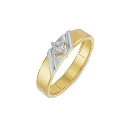 emori Men Yellow Gold Jezze Lab Grown Diamond-Studded Band Ring image 3