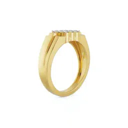 emori Women Yellow Gold Arthur Lab Grown Diamond-Studded Ring image 3