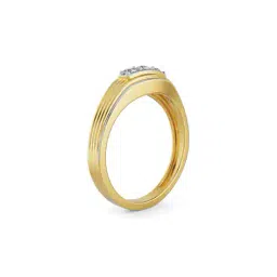 emori Men Yellow Gold Lab Grown Diamond-Studded Ring image 3
