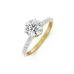 emori Women Yellow Gold Classic Lab Grown Diamond Engagement Ring image 3