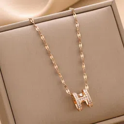 myki Women Rose Gold-Plated Pendant with Chain image 4