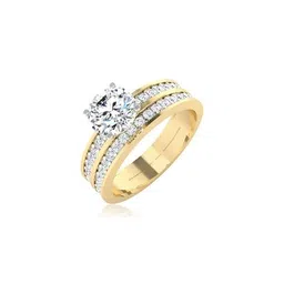 iski uski Yellow Gold Malika Solitaire Ring image 1