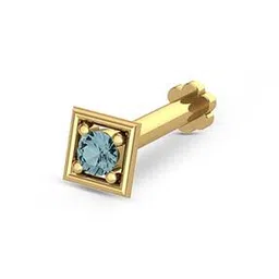 dishis Yellow Gold Diamond-Studded Nosepin-picture-10