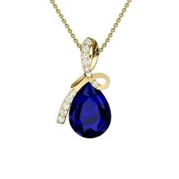 dishis Yellow Gold Diamond-Studded Pendant-picture-27