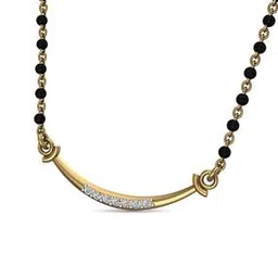 Women Yellow Gold Diamond-Studded Mangalsutra-image-20