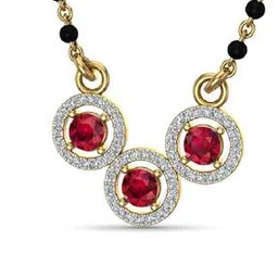 dishis Women Yellow Gold Diamond-Studded Mangalsutra-picture-29